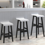 Acrylic Saddle Counter Height Wooden Bar Stools