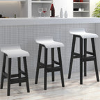 Acrylic Saddle Counter Height Wooden Bar Stools