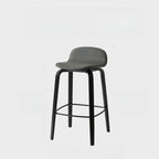Minimalist Wooden Bar Stools with Footrest for Kitchen