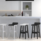 Acrylic Saddle Counter Height Wooden Bar Stools