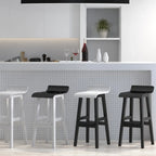 Acrylic Saddle Counter Height Wooden Bar Stools