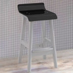 Acrylic Saddle Counter Height Wooden Bar Stools