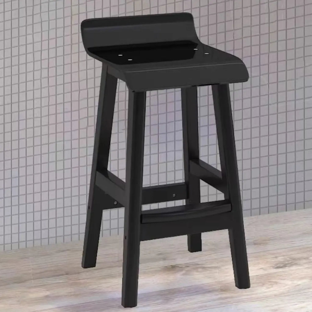 Acrylic Saddle Counter Height Wooden Bar Stools