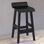 Acrylic Saddle Counter Height Wooden Bar Stools