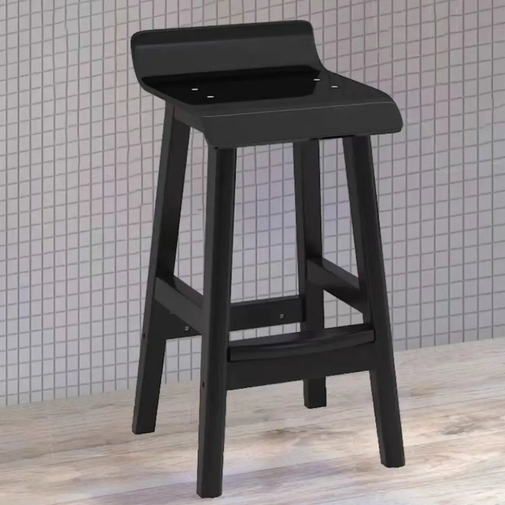 Acrylic Saddle Counter Height Wooden Bar Stools