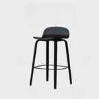 Minimalist Wooden Bar Stools with Footrest for Kitchen