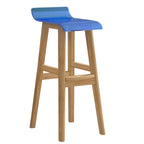 Acrylic Saddle Counter Height Wooden Bar Stools
