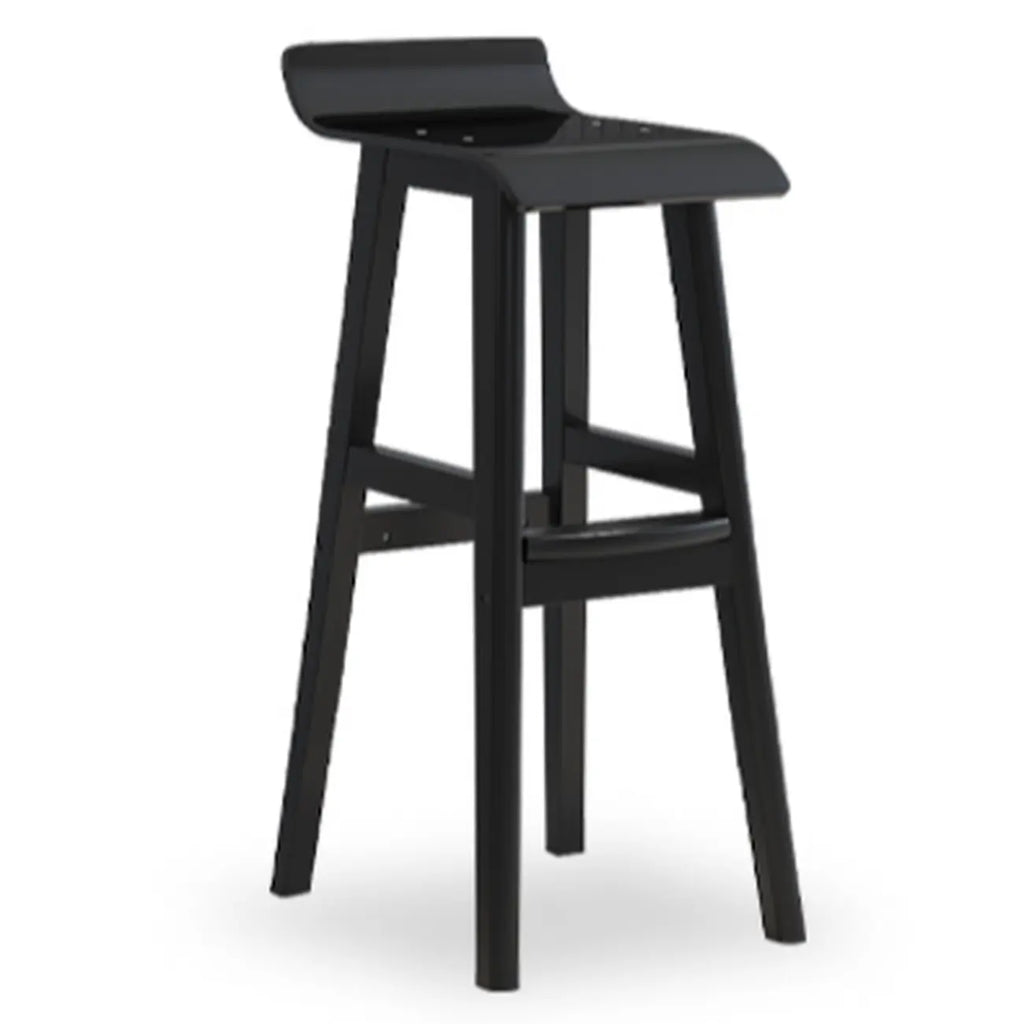 Acrylic Saddle Counter Height Wooden Bar Stools