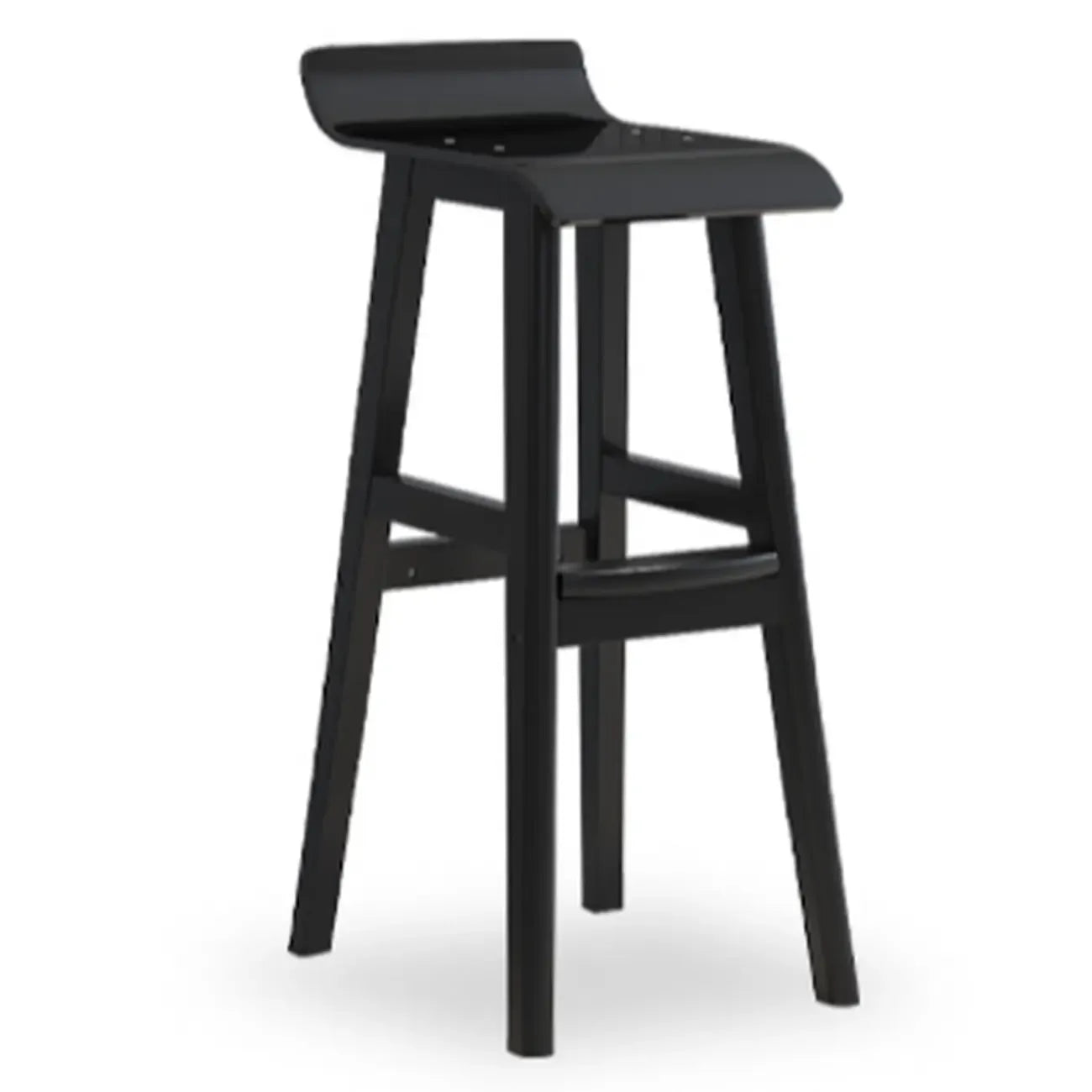 Acrylic Saddle Counter Height Wooden Bar Stools