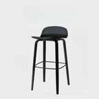 Minimalist Wooden Bar Stools with Footrest for Kitchen