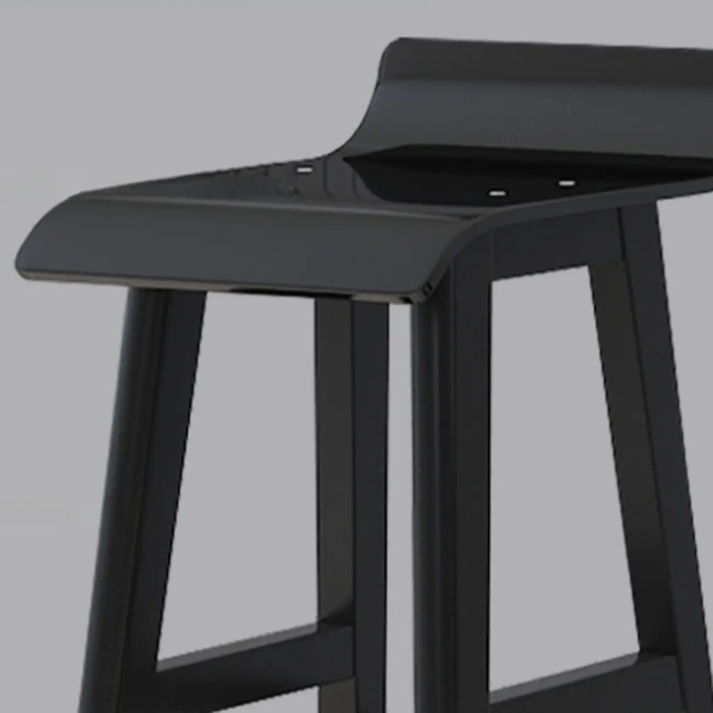 Acrylic Saddle Counter Height Wooden Bar Stools