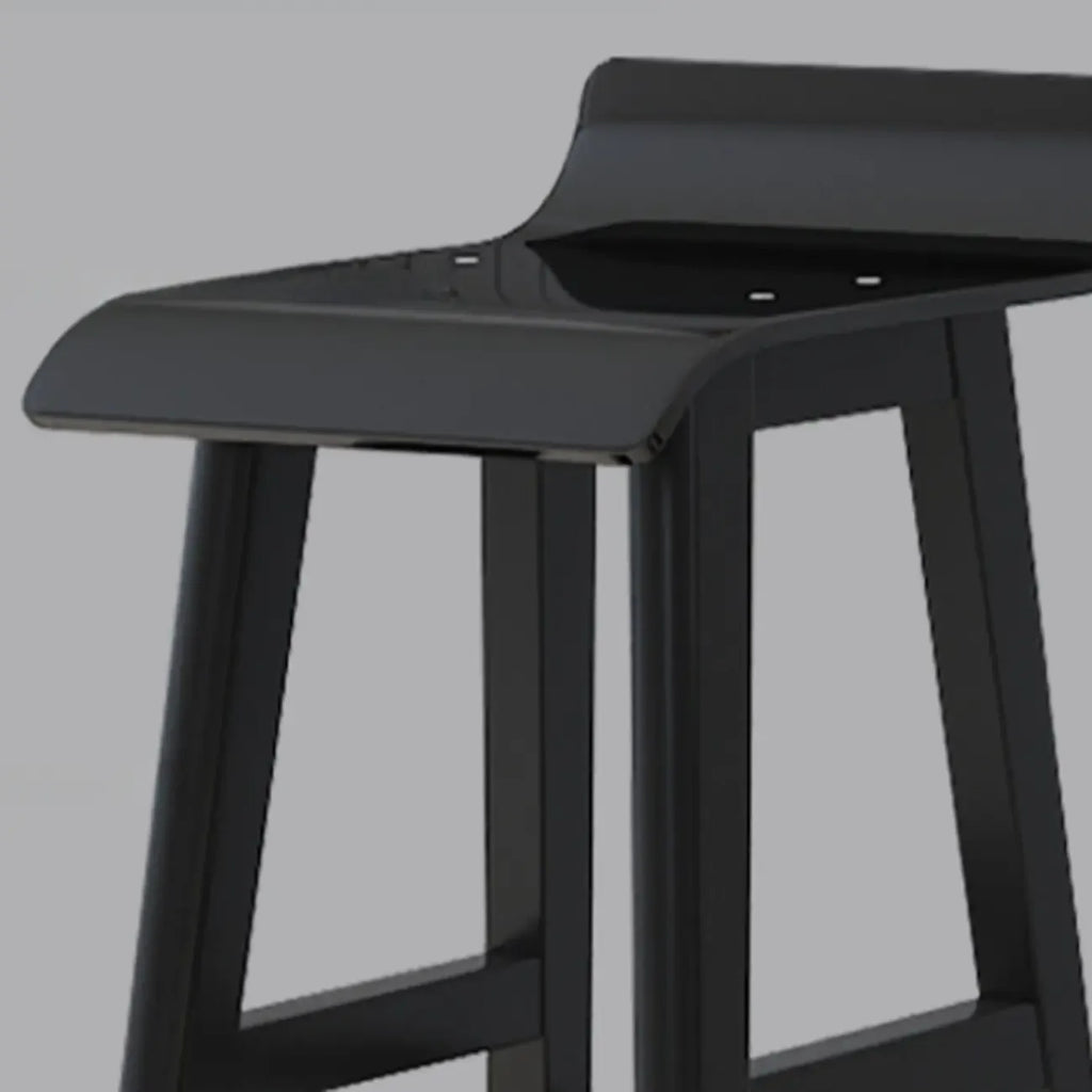 Acrylic Saddle Counter Height Wooden Bar Stools