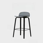 Minimalist Wooden Bar Stools with Footrest for Kitchen