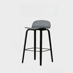 Minimalist Wooden Bar Stools with Footrest for Kitchen