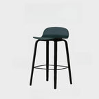 Minimalist Wooden Bar Stools with Footrest for Kitchen