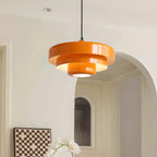 Designer White Layered Cake Iron Pendant Lamp for Living Room