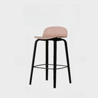 Minimalist Wooden Bar Stools with Footrest for Kitchen