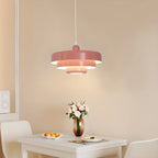 Designer White Layered Cake Iron Pendant Lamp for Living Room