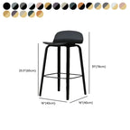 Minimalist Wooden Bar Stools with Footrest for Kitchen