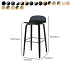 Minimalist Wooden Bar Stools with Footrest for Kitchen