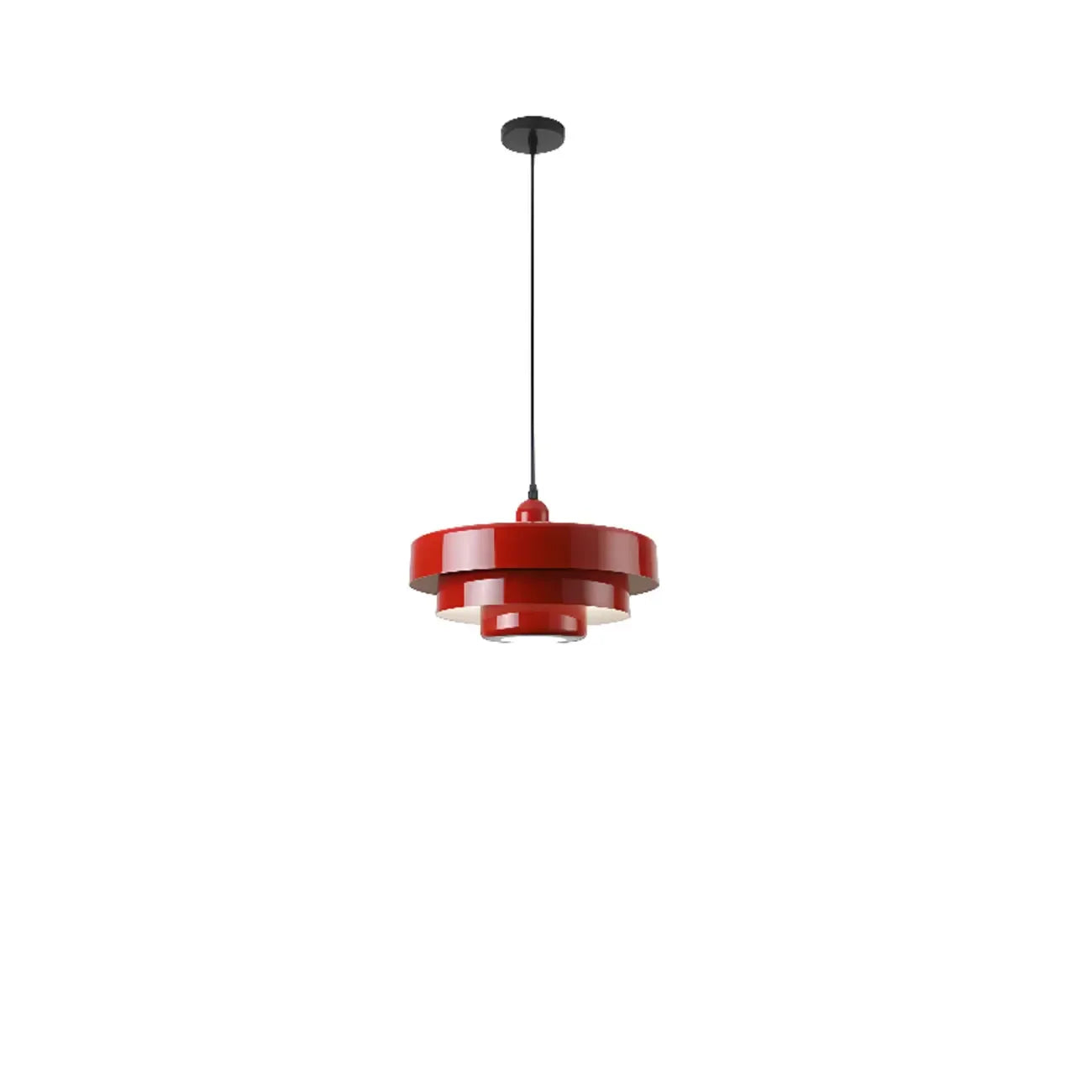 Designer White Layered Cake Iron Pendant Lamp for Living Room