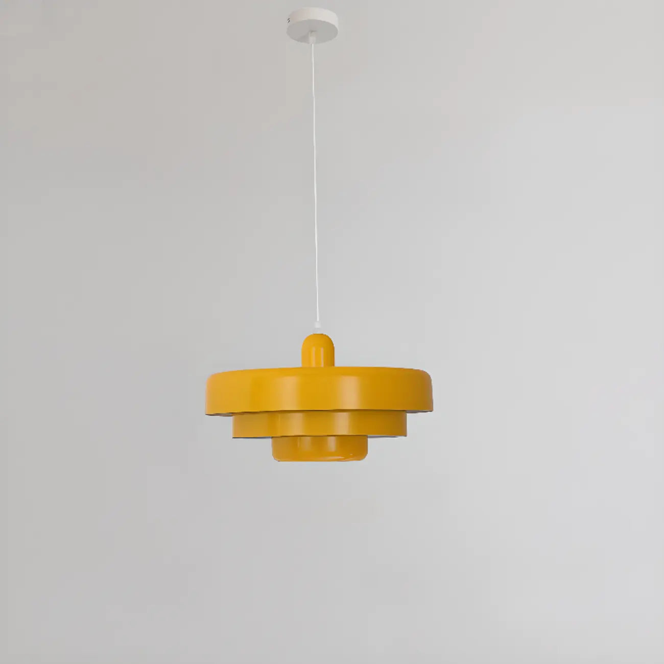 Designer White Layered Cake Iron Pendant Lamp for Living Room
