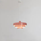 Designer White Layered Cake Iron Pendant Lamp for Living Room