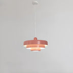 Designer White Layered Cake Iron Pendant Lamp for Living Room
