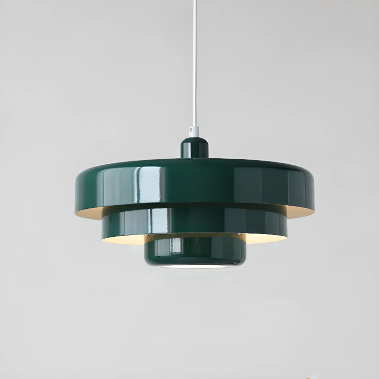 Designer White Layered Cake Iron Pendant Lamp for Living Room