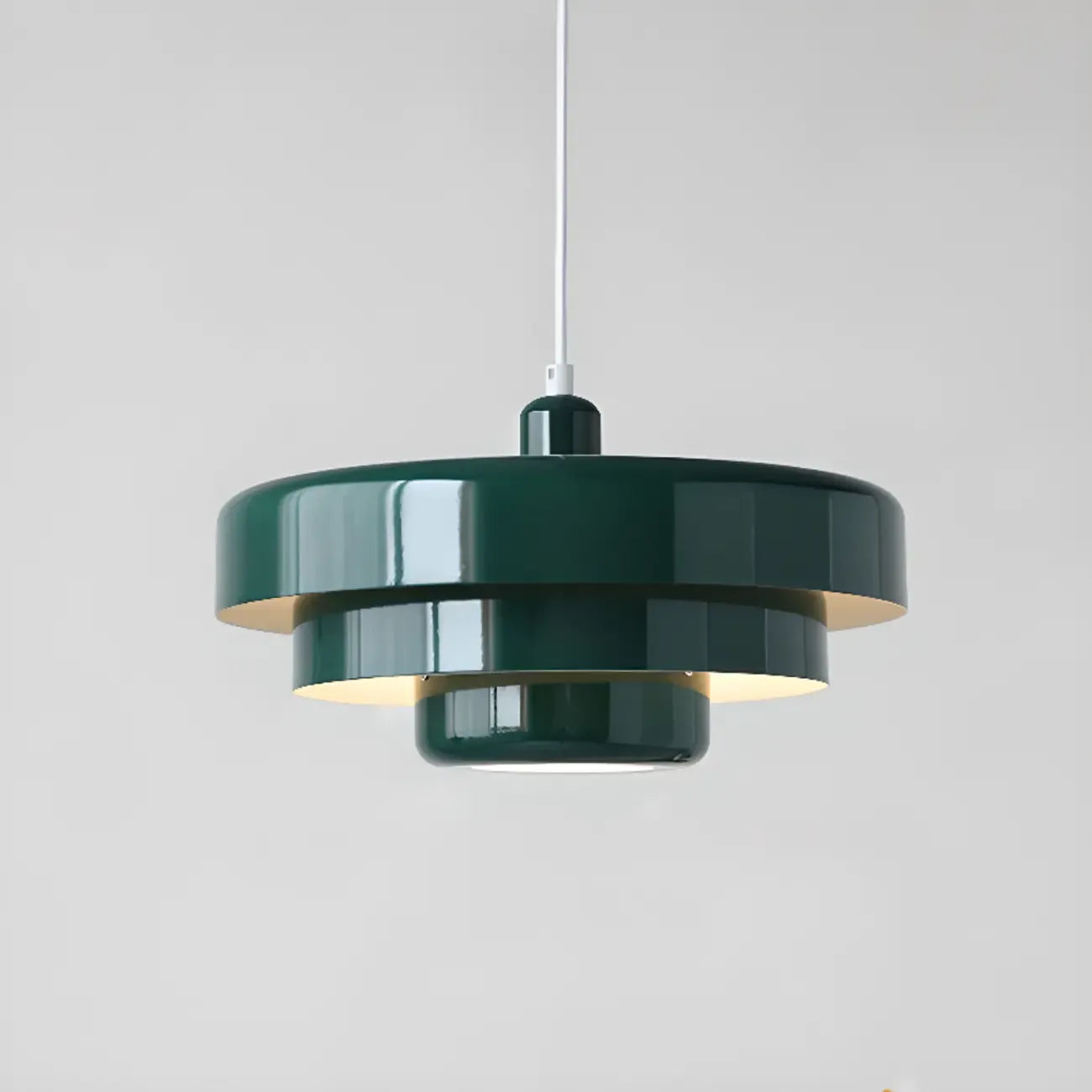 Designer White Layered Cake Iron Pendant Lamp for Living Room