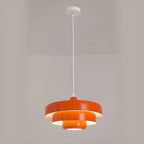 Designer White Layered Cake Iron Pendant Lamp for Living Room