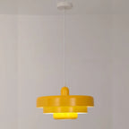 Designer White Layered Cake Iron Pendant Lamp for Living Room