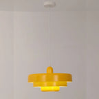 Designer White Layered Cake Iron Pendant Lamp for Living Room