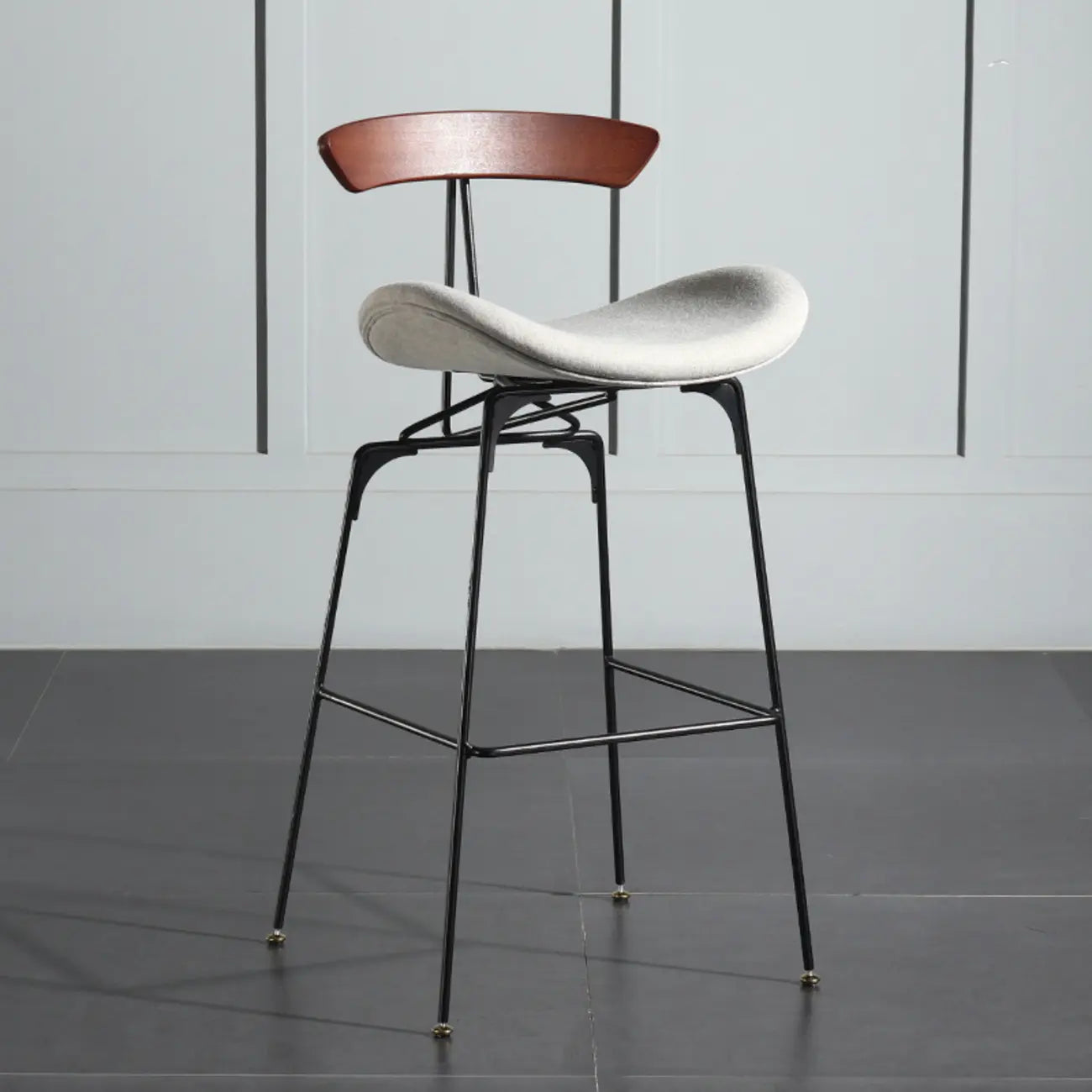 Modern Saddle Genuine Leather Low Back Bar Stool