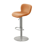 Modern Adjustable Leather Bar Stools Footrest for Kitchen