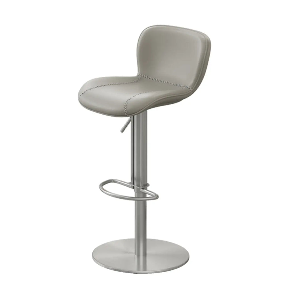 Modern Adjustable Leather Bar Stools Footrest for Kitchen