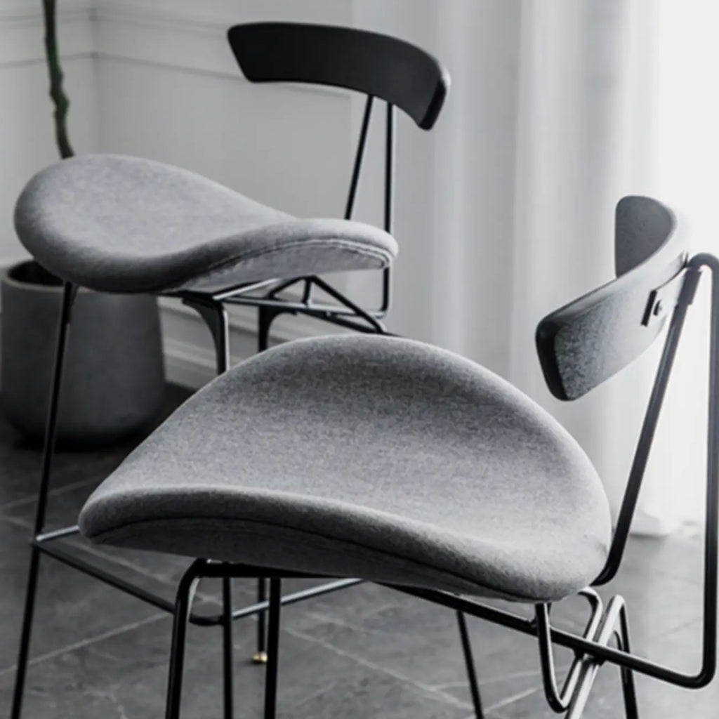 Modern Saddle Genuine Leather Low Back Bar Stool
