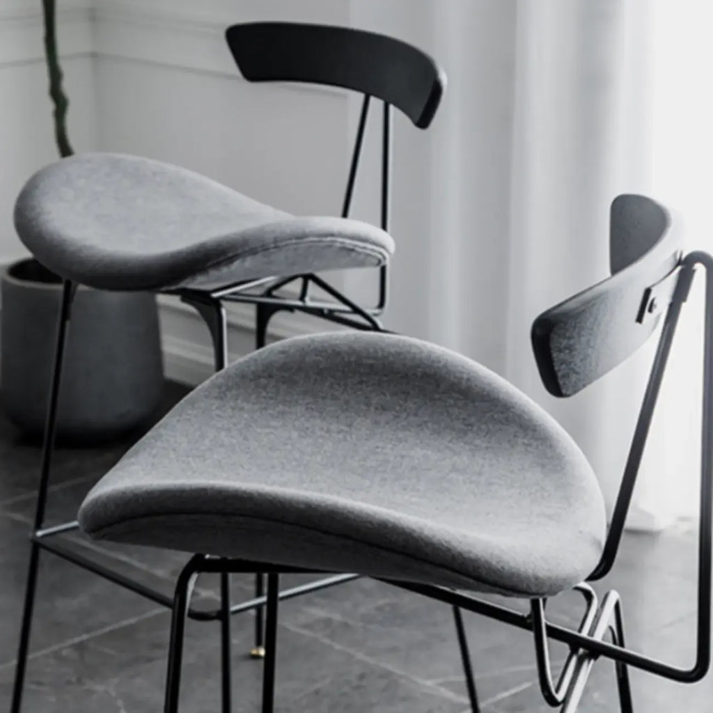 Modern Saddle Genuine Leather Low Back Bar Stool