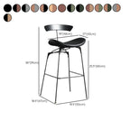 Modern Saddle Genuine Leather Low Back Bar Stool