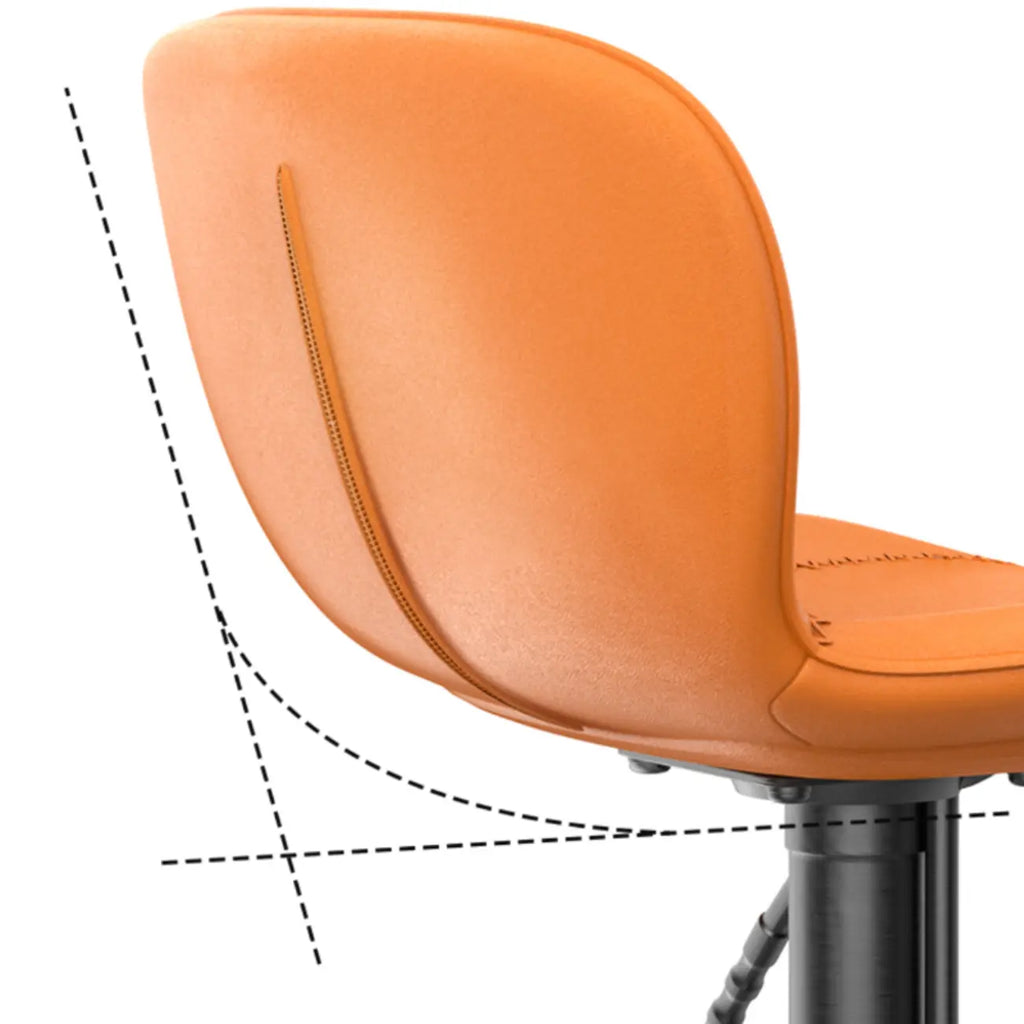 Modern Adjustable Leather Bar Stools Footrest for Kitchen