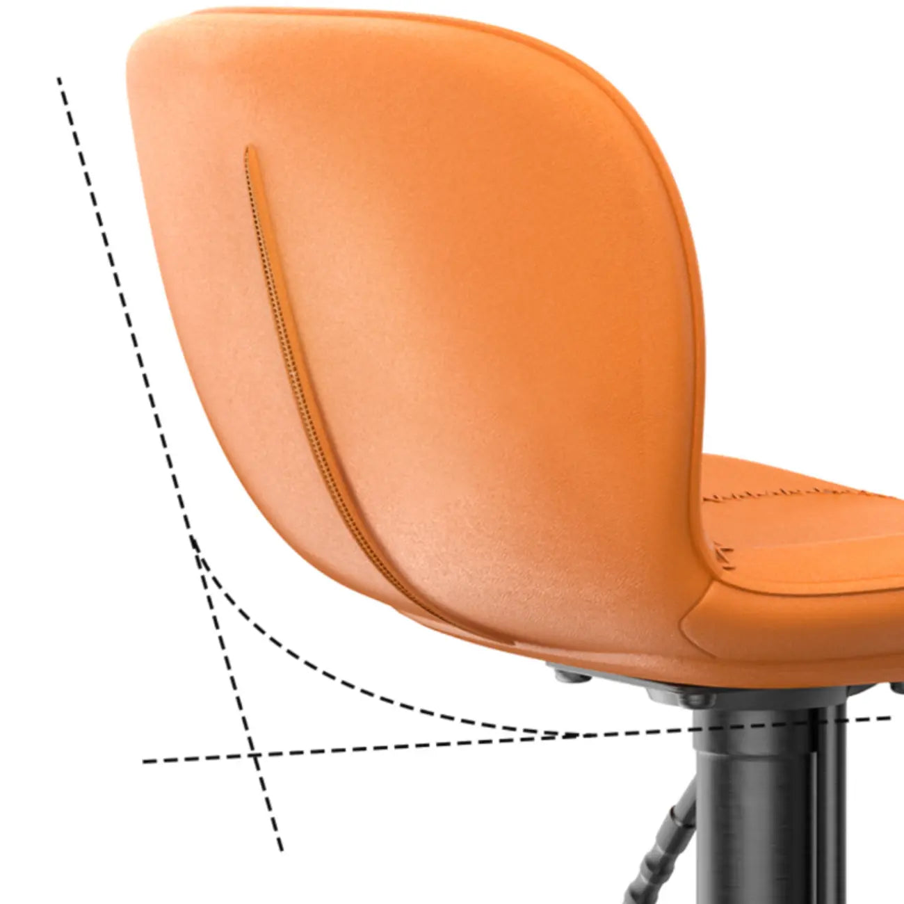 Modern Adjustable Leather Bar Stools Footrest for Kitchen
