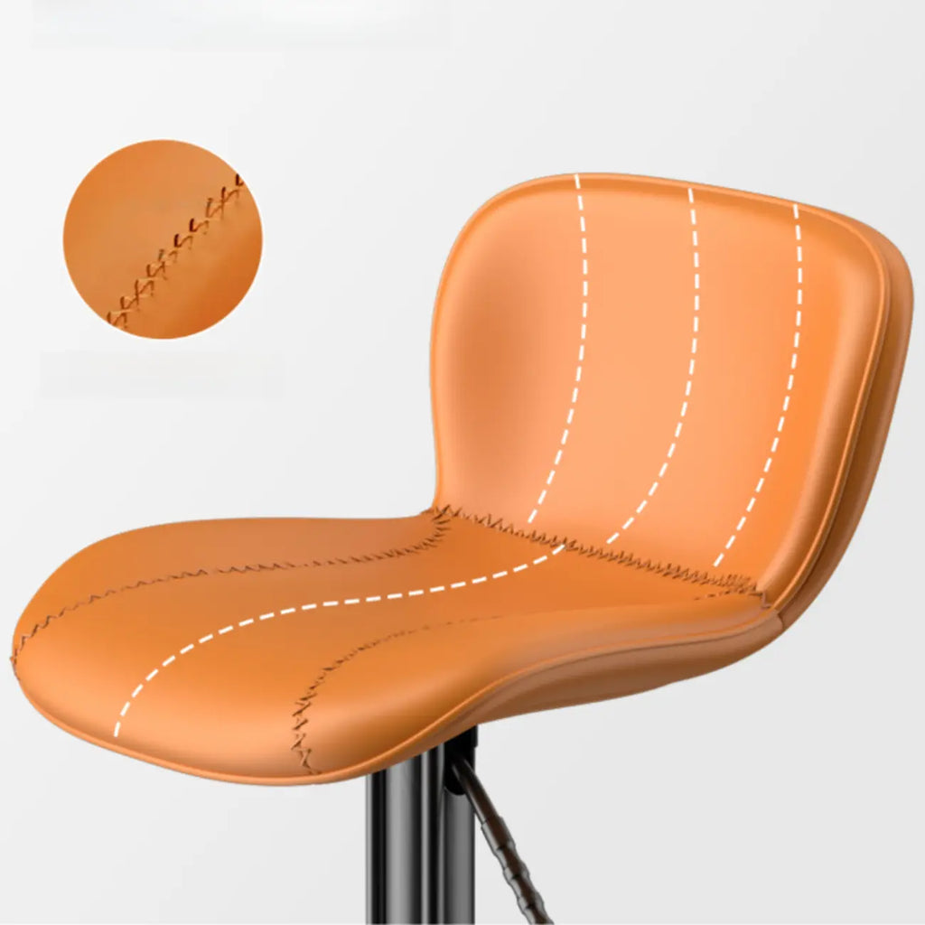 Modern Adjustable Leather Bar Stools Footrest for Kitchen