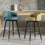 360¡ã Swivel Leather Bar Stool Counter Height