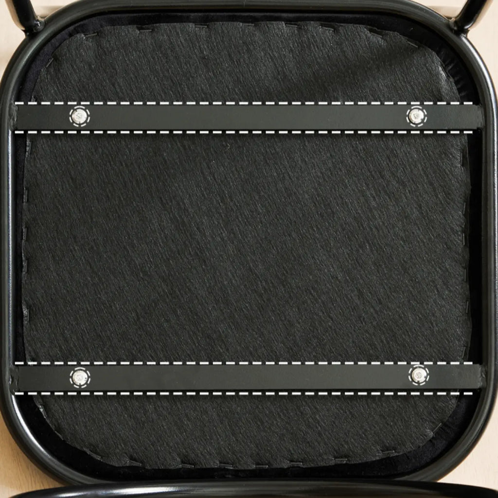 Minimalist Metal Frame Leather Counter Stools with Open Back