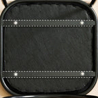 Minimalist Metal Frame Leather Counter Stools with Open Back