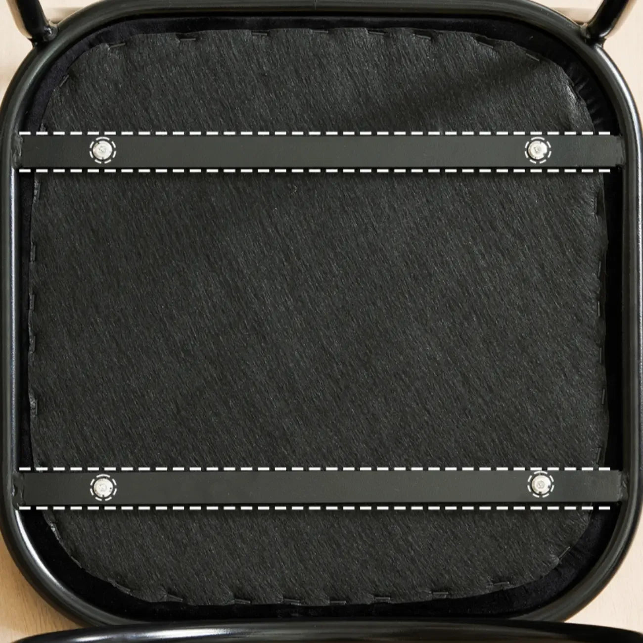 Minimalist Metal Frame Leather Counter Stools with Open Back