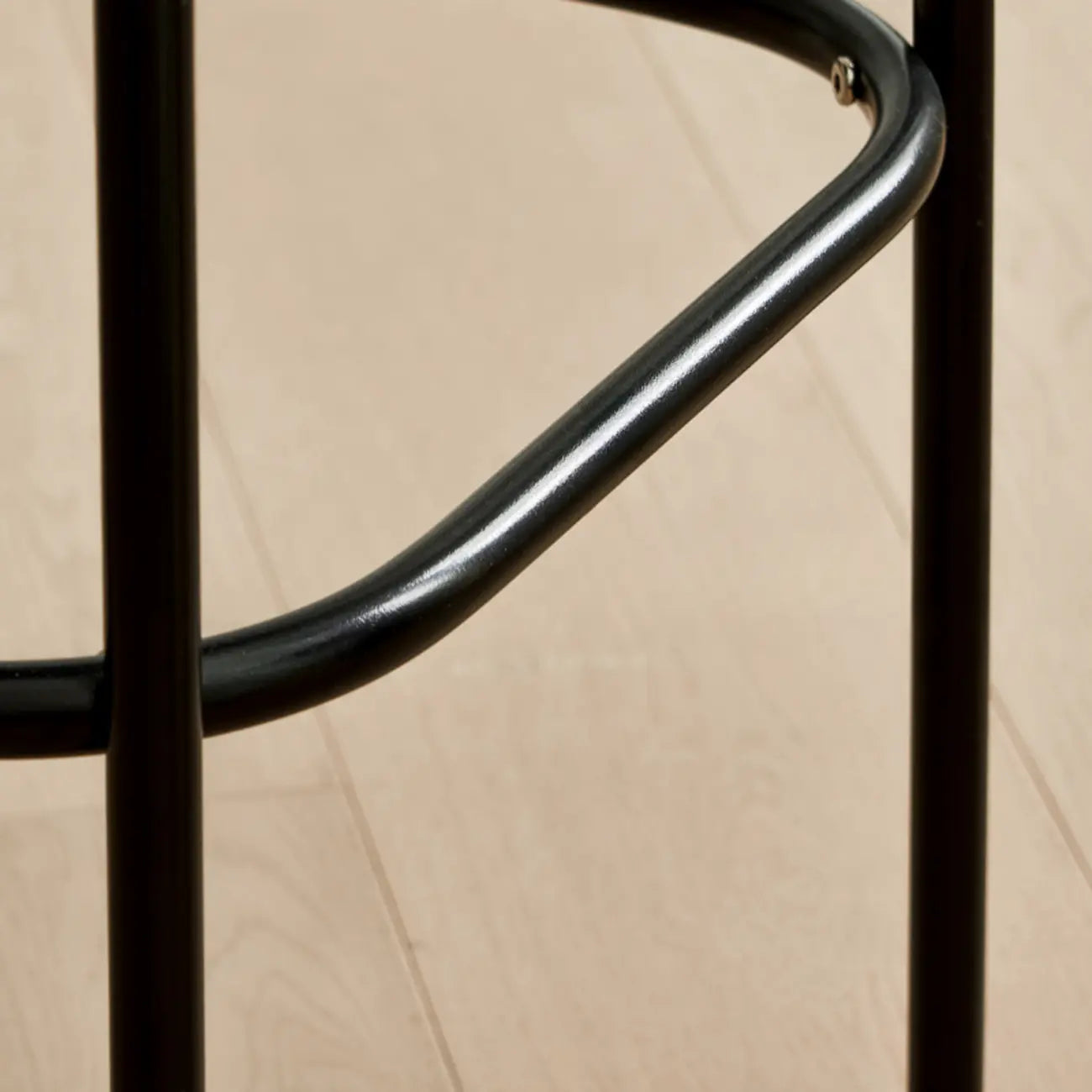 Minimalist Metal Frame Leather Counter Stools with Open Back