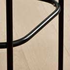 Minimalist Metal Frame Leather Counter Stools with Open Back