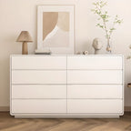 Elegant Pine Wood Double Dresser with Large Storage for Bedroom