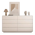 Elegant Pine Wood Double Dresser with Large Storage for Bedroom